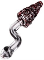 WORLD BEST Glass dildo Duo butt plug